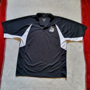 Retired Southern Illinois Miners Baseball Polo Shirt Adult Large Black White